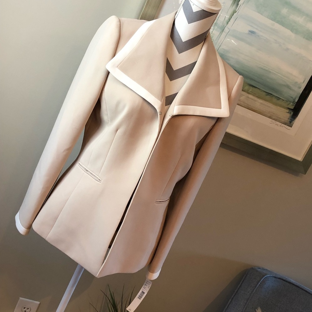 Cream and white blazer